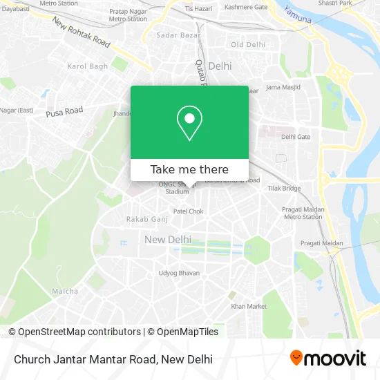 Church Jantar Mantar Road map