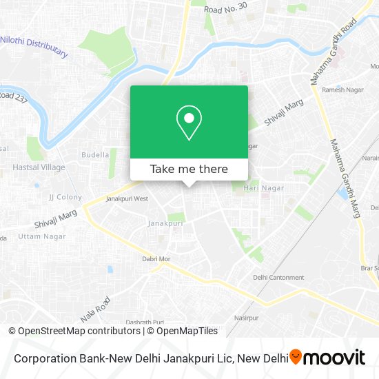 Corporation Bank-New Delhi Janakpuri Lic map