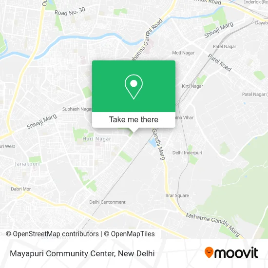 Mayapuri Community Center map