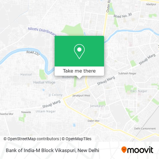 Bank of India-M Block Vikaspuri map