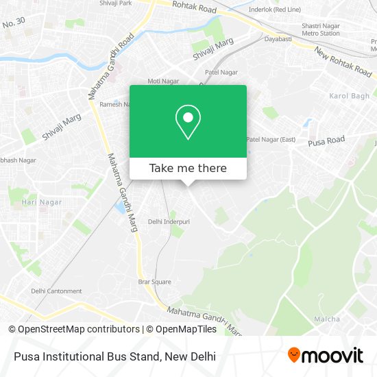 Pusa Institutional Bus Stand map