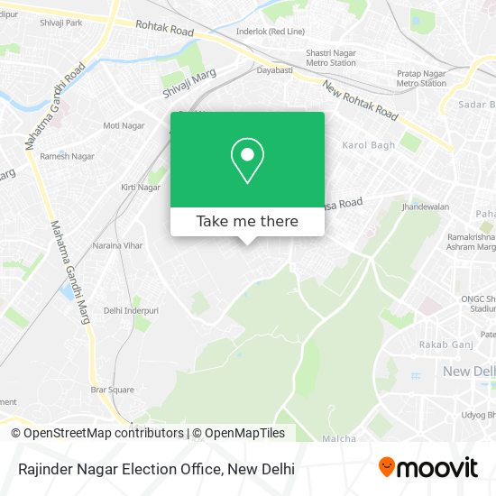 Rajinder Nagar Election Office map