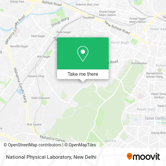 National Physical Laboratory map
