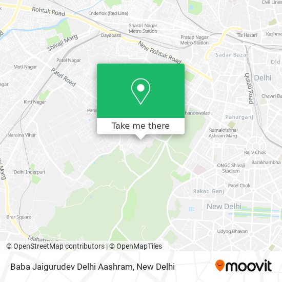 Baba Jaigurudev Delhi Aashram map