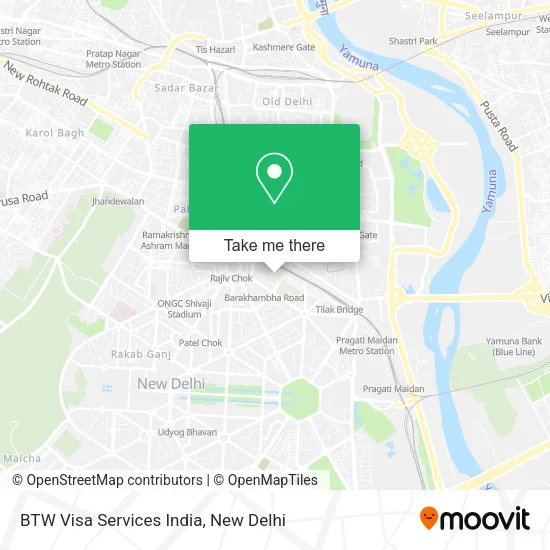 BTW Visa Services India map