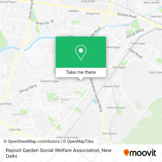 Rajouri Garden Social Welfare Association map