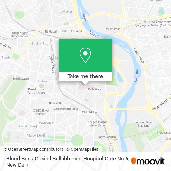 Blood Bank-Govind Ballabh Pant Hospital-Gate No 6 map