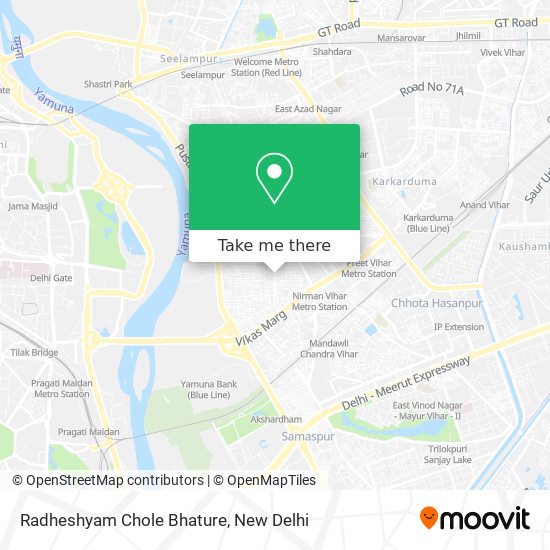 Radheshyam Chole Bhature map