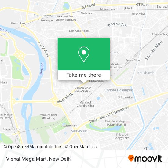 Vishal Mega Mart map