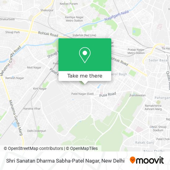 Shri Sanatan Dharma Sabha-Patel Nagar map