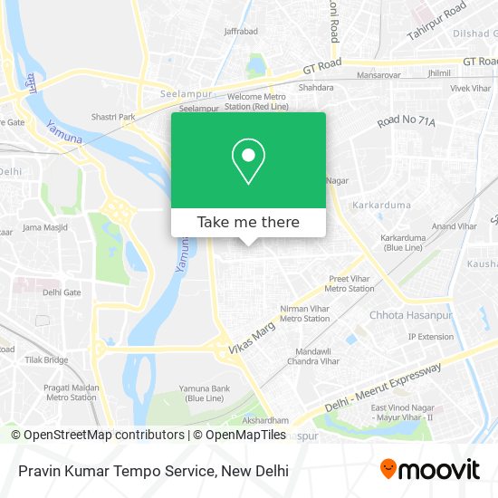 Pravin Kumar Tempo Service map