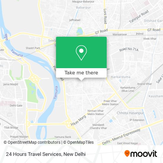 24 Hours Travel Services map