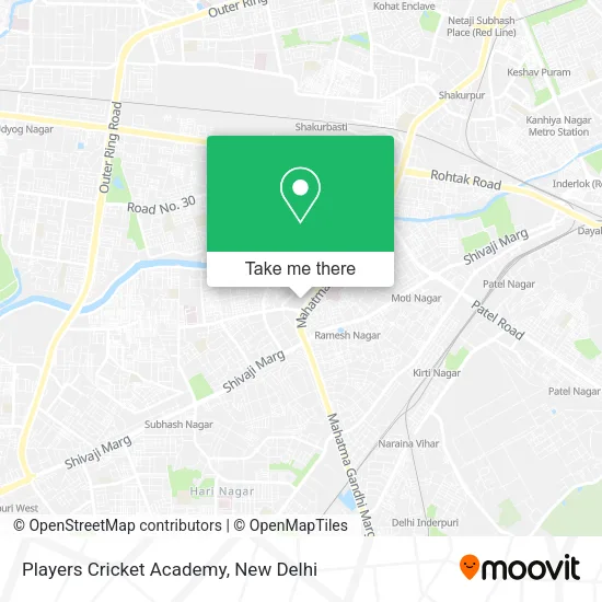 Players Cricket Academy map