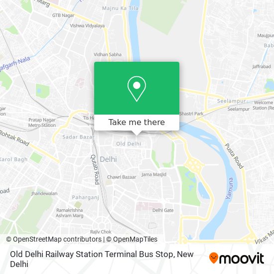 Old Delhi Railway Station Terminal Bus Stop map