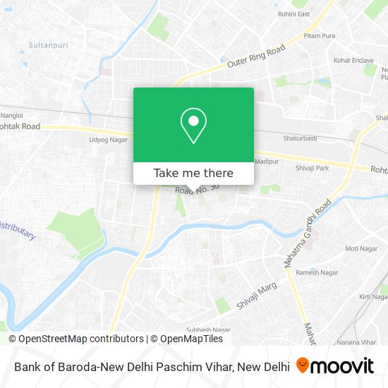 Bank of Baroda-New Delhi Paschim Vihar map