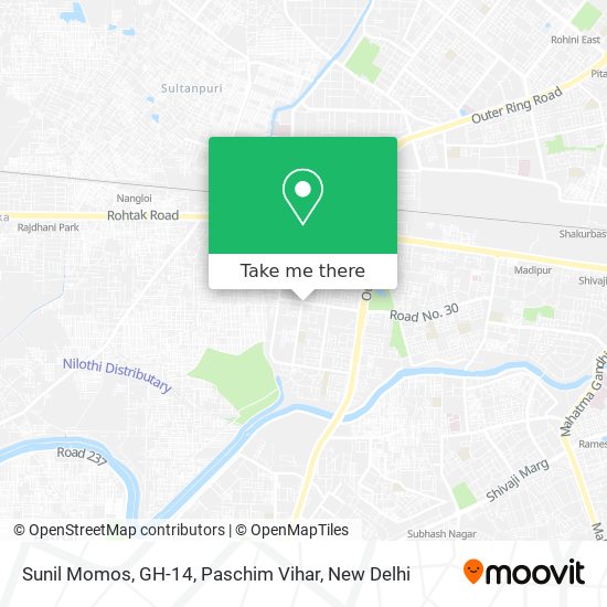 Sunil Momos, GH-14, Paschim Vihar map