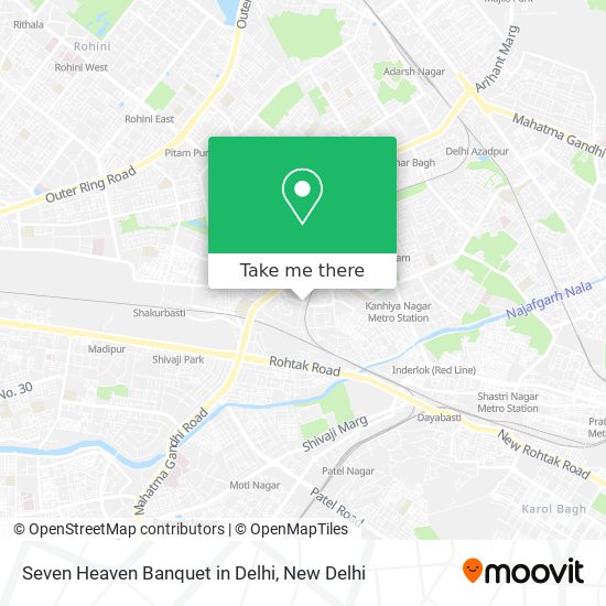 Seven Heaven Banquet in Delhi map
