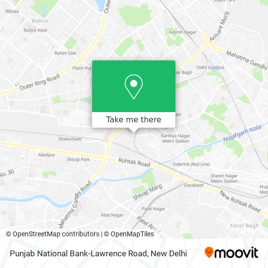 Punjab National Bank-Lawrence Road map