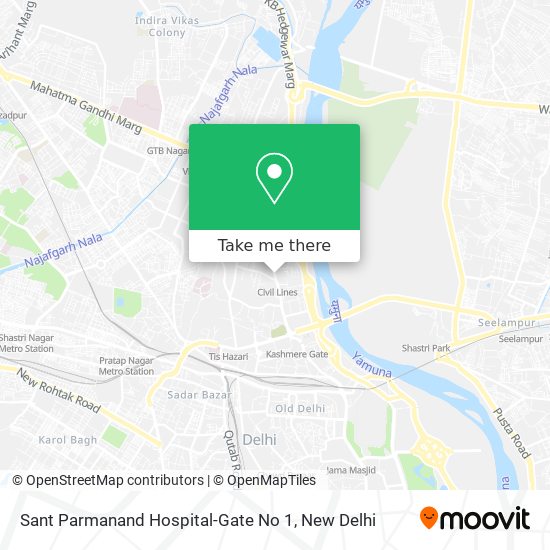 Sant Parmanand Hospital-Gate No 1 map