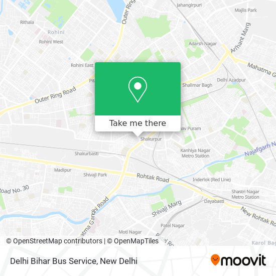 Delhi Bihar Bus Service map