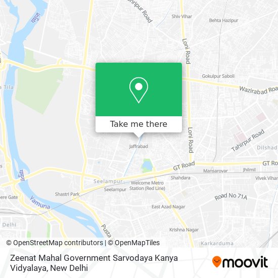 Zeenat Mahal Government Sarvodaya Kanya Vidyalaya map