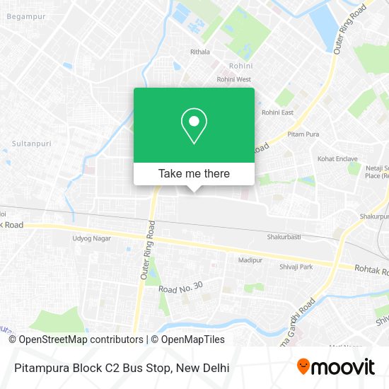 Pitampura Block C2 Bus Stop map