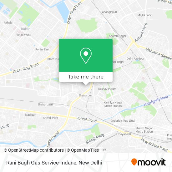 Rani Bagh Gas Service-Indane map