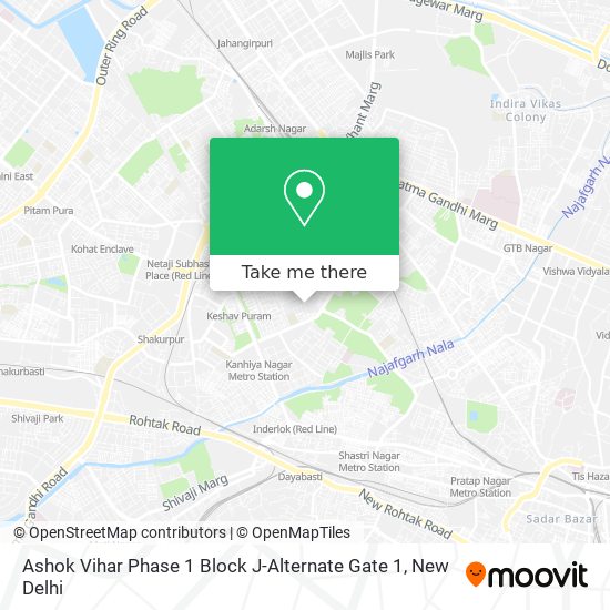 Ashok Vihar Phase 1 Block J-Alternate Gate 1 map