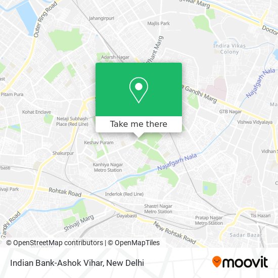 Indian Bank-Ashok Vihar map