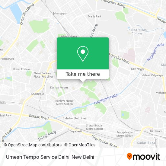 Umesh Tempo Service Delhi map
