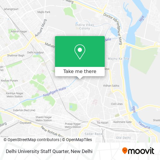 Delhi University Staff Quarter map
