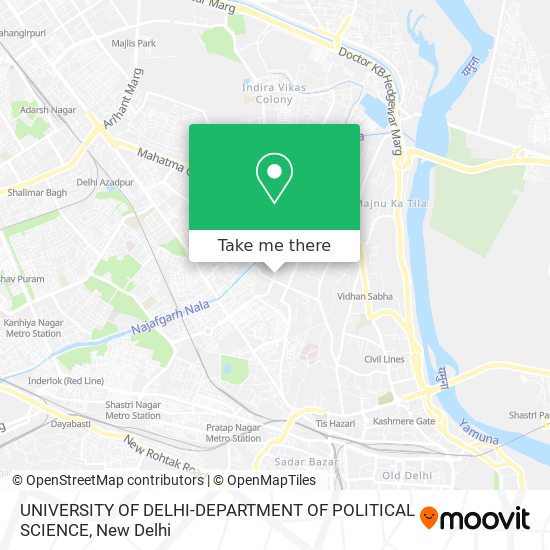 UNIVERSITY OF DELHI-DEPARTMENT OF POLITICAL SCIENCE map