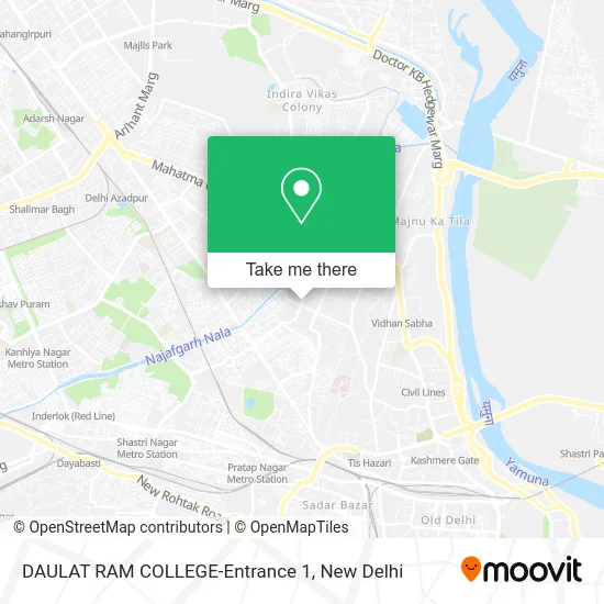DAULAT RAM COLLEGE-Entrance 1 map
