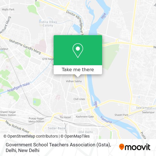 Government School Teachers Association (Gsta), Delhi map