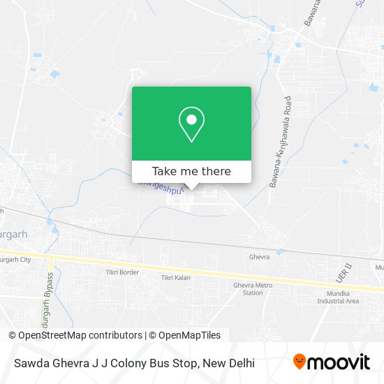 Sawda Ghevra J J Colony Bus Stop map