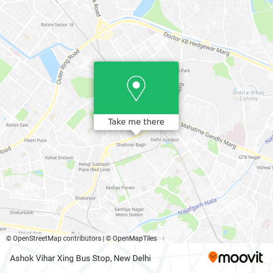 Ashok Vihar Xing Bus Stop map