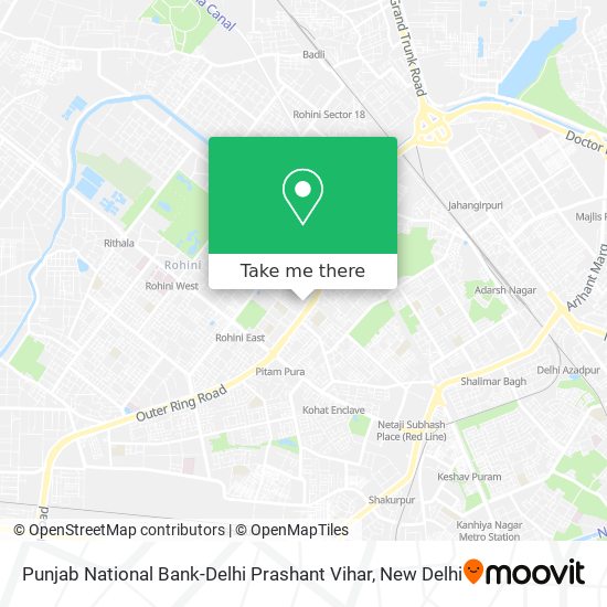 Punjab National Bank-Delhi Prashant Vihar map