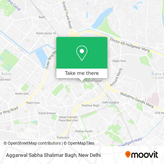 Aggarwal Sabha Shalimar Bagh map