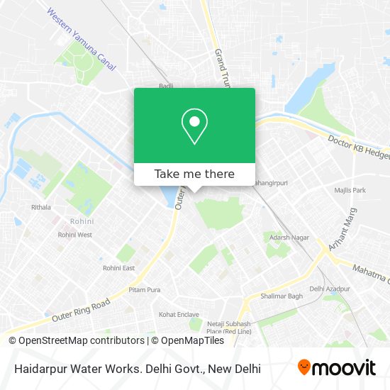 Haidarpur Water Works. Delhi Govt. map