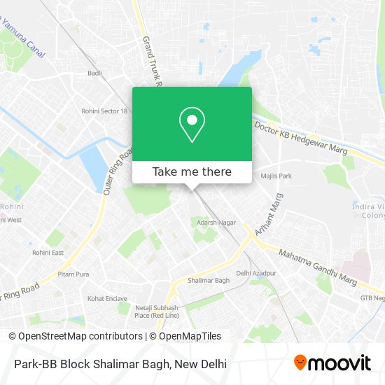 Park-BB Block Shalimar Bagh map