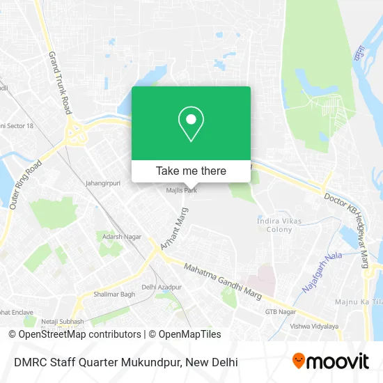 DMRC Staff Quarter Mukundpur map