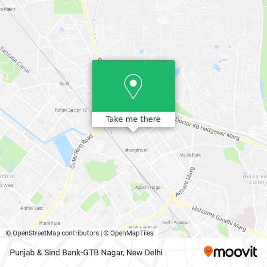 Punjab & Sind Bank-GTB Nagar map