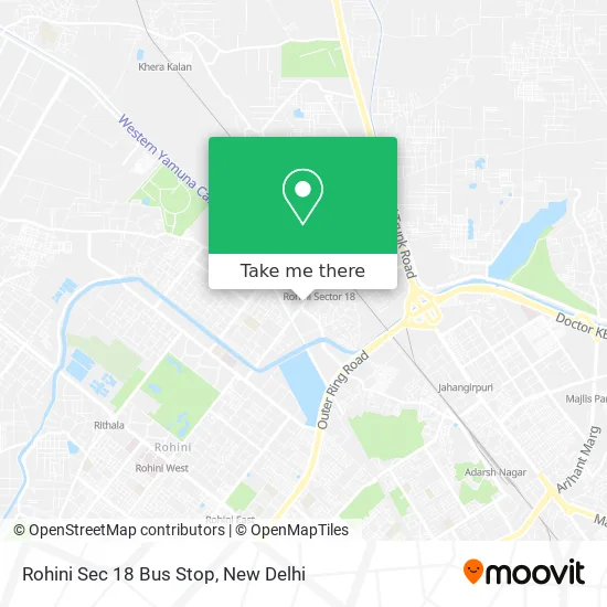 Rohini Sec 18 Bus Stop map