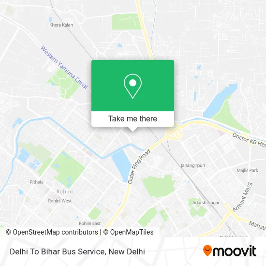 Delhi To Bihar Bus Service map