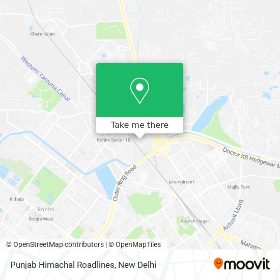 Punjab Himachal Roadlines map