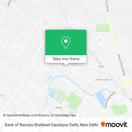 Bank of Baroda-Shahbad Daulatpur Delhi map