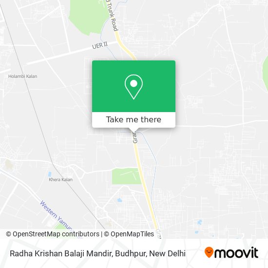 Radha Krishan Balaji Mandir, Budhpur map
