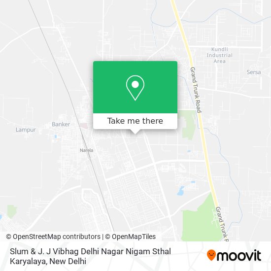 Slum & J. J Vibhag Delhi Nagar Nigam Sthal Karyalaya map