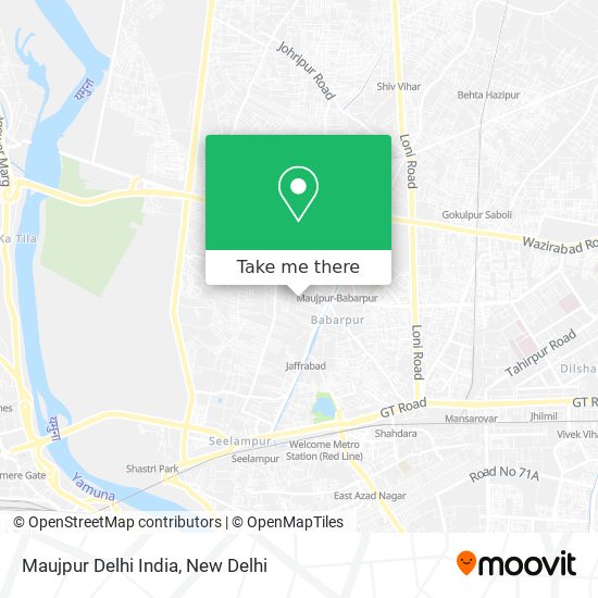 Maujpur Delhi India map