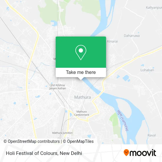 Holi Festival of Colours map